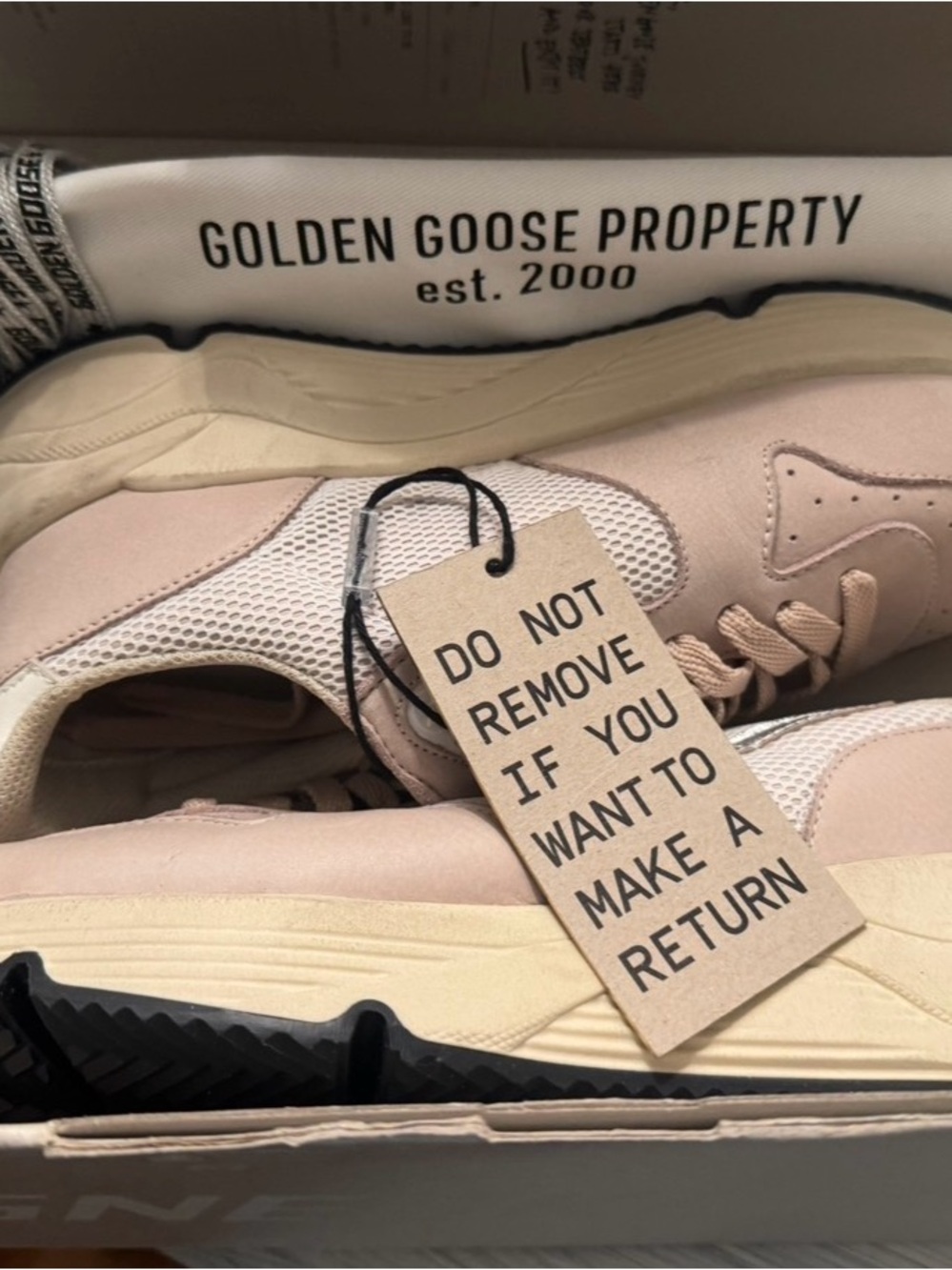 Golden Goose Women's Blush Pink Suede & Mesh Sneakers